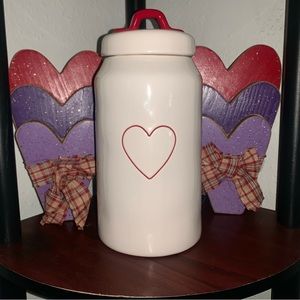 New Rae Dunn Valentines Heart canister, perfect condition.